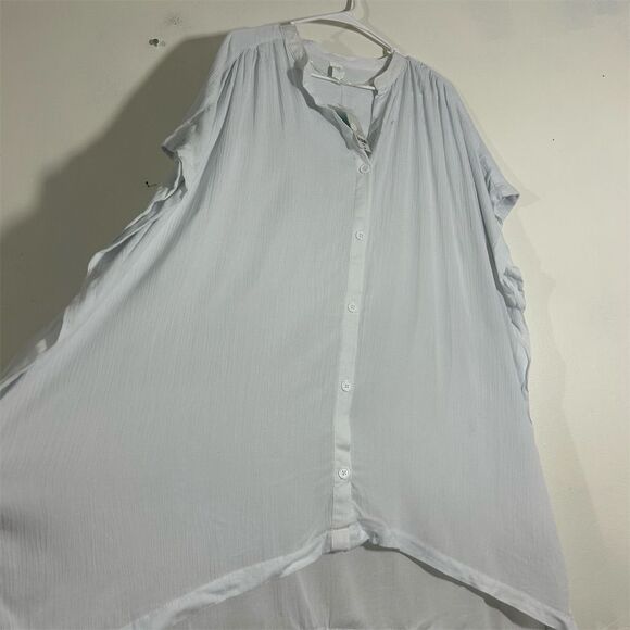 Oasis Women's White Short Sleeve Tunic Cover-Up Size S - Picture 7 of 10